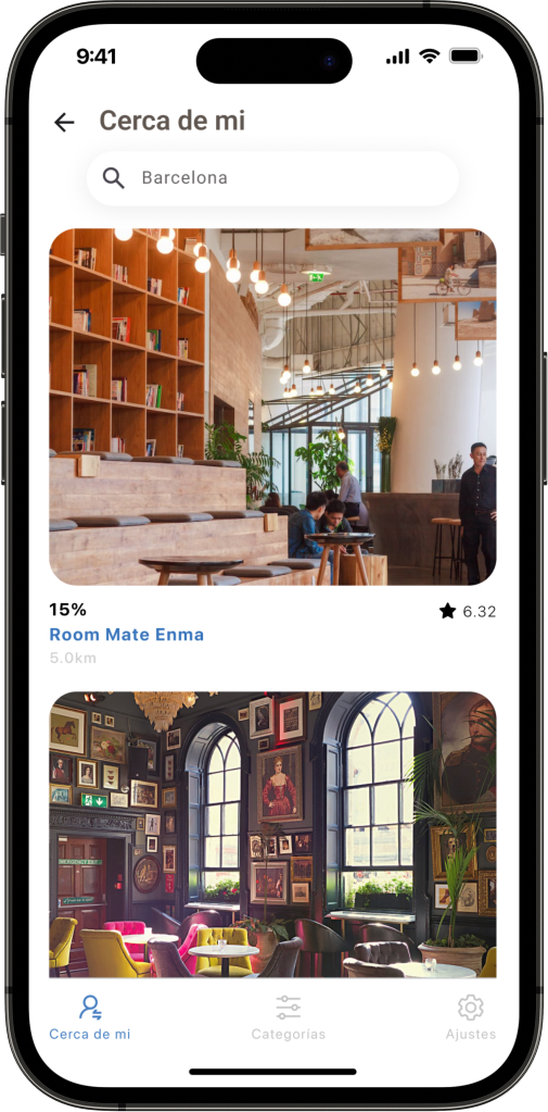 Mockup de un dispositivo móvil con una pantalla de la app Citibank desarrollada por Doonamis.