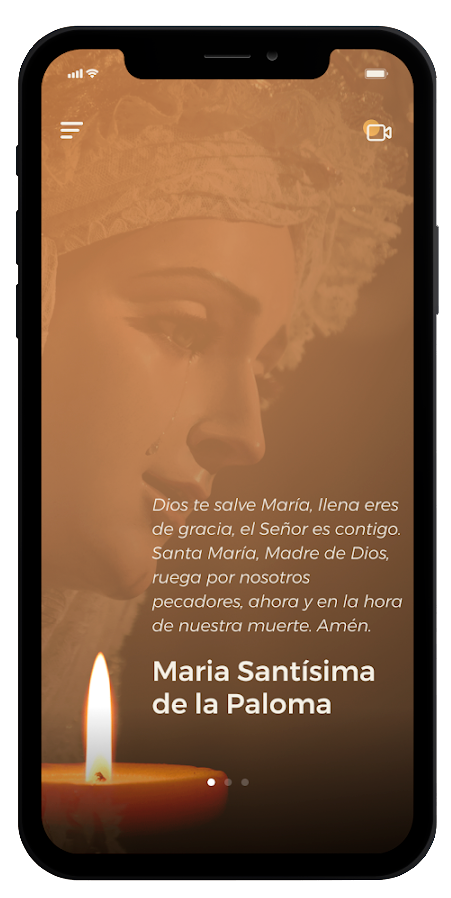 Mockup de un dispositivo móvil proyectando una de las pantallas de inicio en la aplicación móvil Luzea desarrollada por la empresa Doonamis.