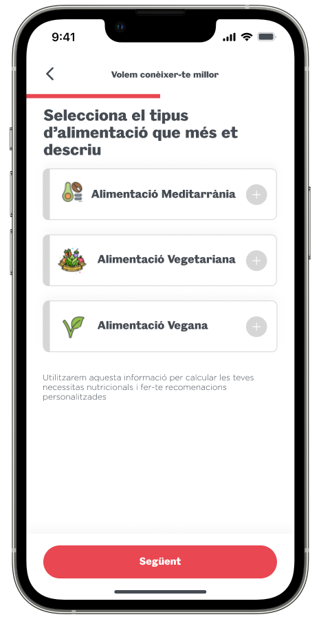 Mockup de un dispositivo movil con una pantalla de Sorliclic desarrollada por Doonamis