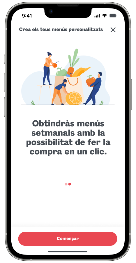 Mockup de un dispositivo movil con una pantalla inicial de Sorliclic desarrollada por Doonamis