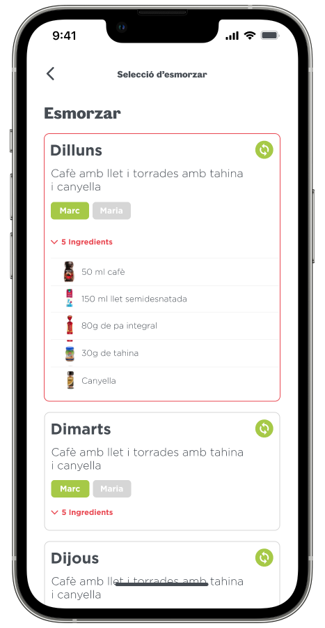 Mockup de un dispositivo movil con una pantalla de las App Sorliclic desarrollada por Doonamis